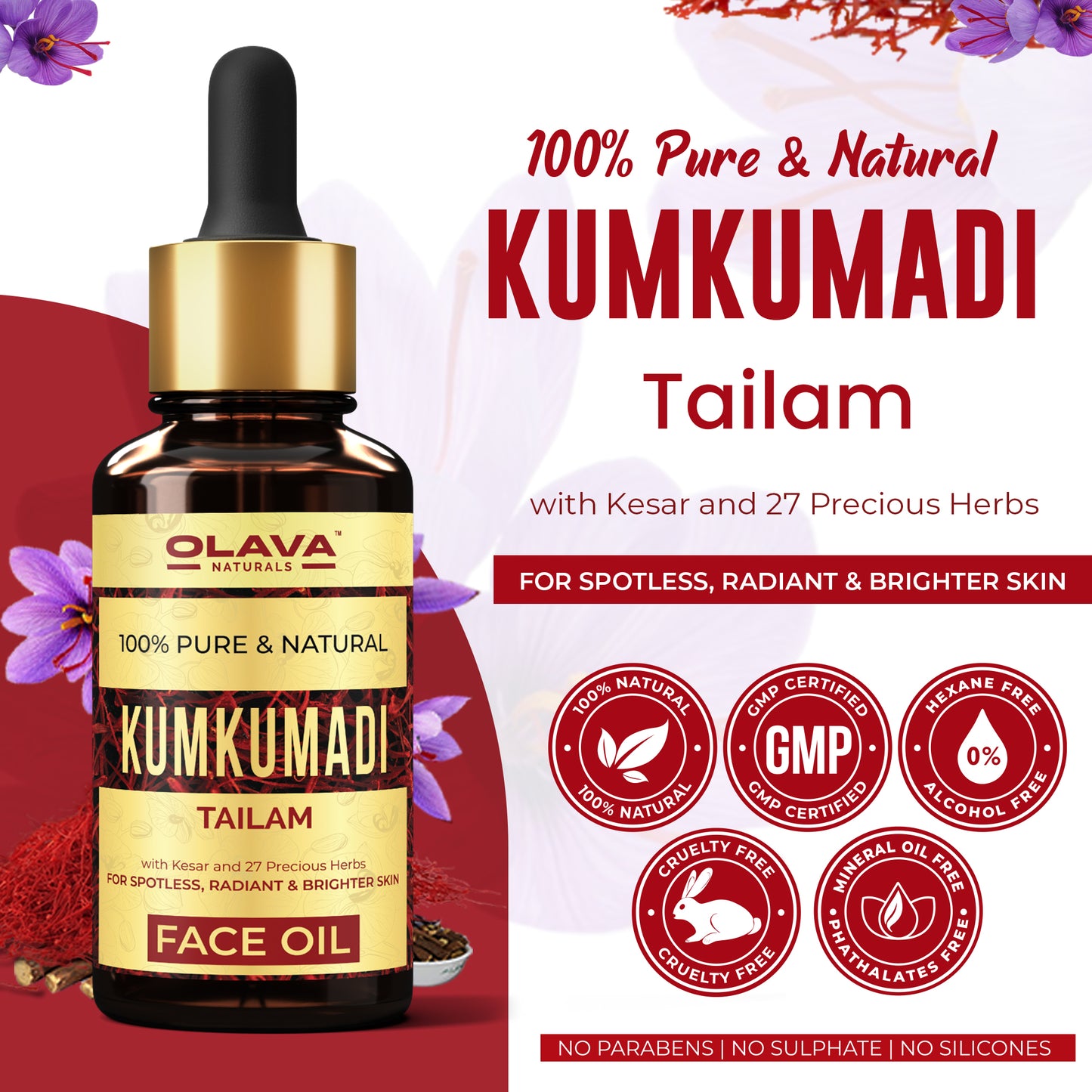 Kumkumadi Tailam for Face - 28 Ingredients - 10 ml
